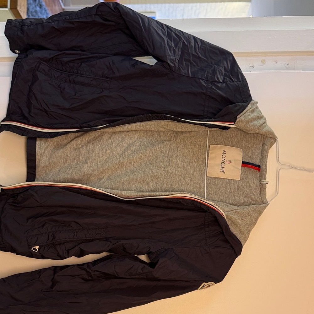 Moncler Navy and Gray Kids Windbreaker